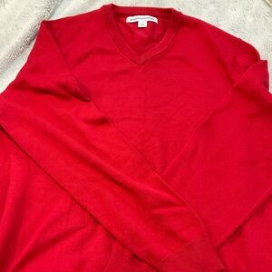 Amazon Essentials Men’s Red V-Neck Sweater